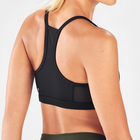 NWT Fabletics Black Portia Racerback Sports Bra - Picture 3 of 6